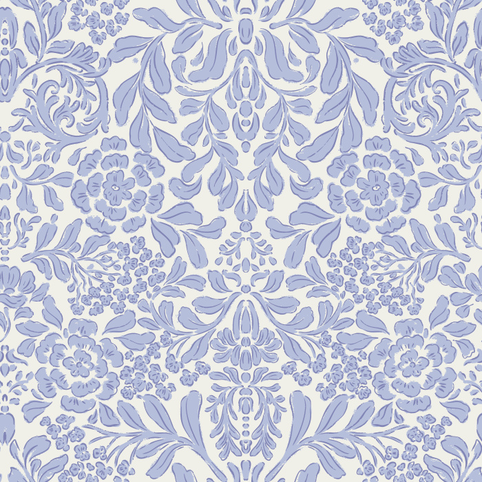 Introduce vintage-inspired elegance to your home with Bell Meadow wallpaper, showcasing an intricate damask floral pattern in a rich mocha brown and taupe color palette.