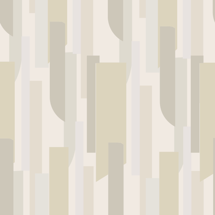 Refresh your interiors with the sleek, contemporary look of Sand Stone wallpaper, featuring a layered abstract geometric pattern in soothing beige, taupe, and light gray tones.