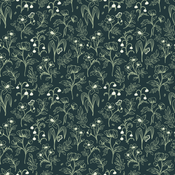 Brighten your home with the delicate charm of Sketched Wildflora wallpaper, featuring hand-drawn wildflower and botanical line art in soft taupe on a crisp white background.