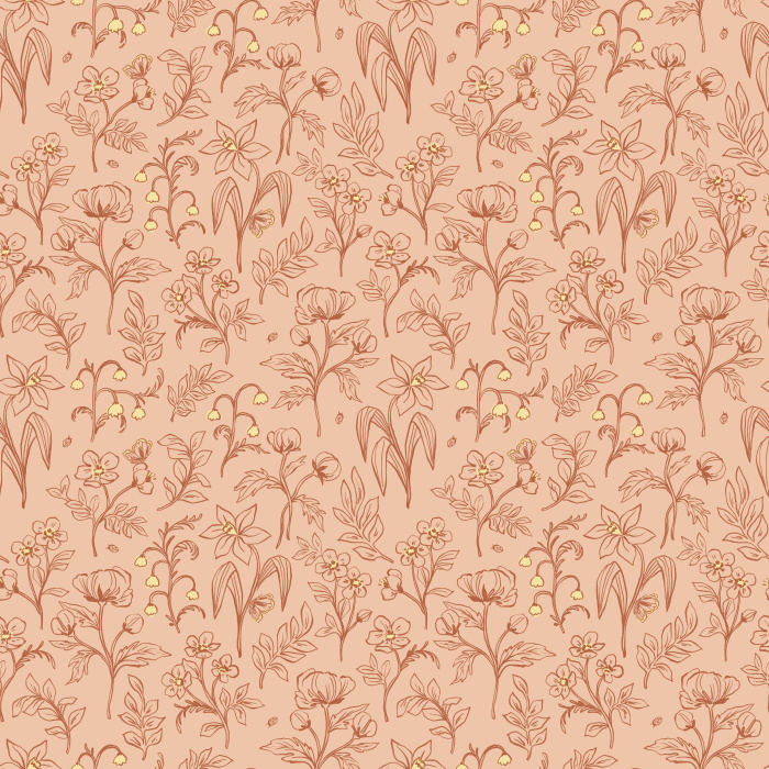 Brighten your home with the delicate charm of Sketched Wildflora wallpaper, featuring hand-drawn wildflower and botanical line art in soft taupe on a crisp white background.