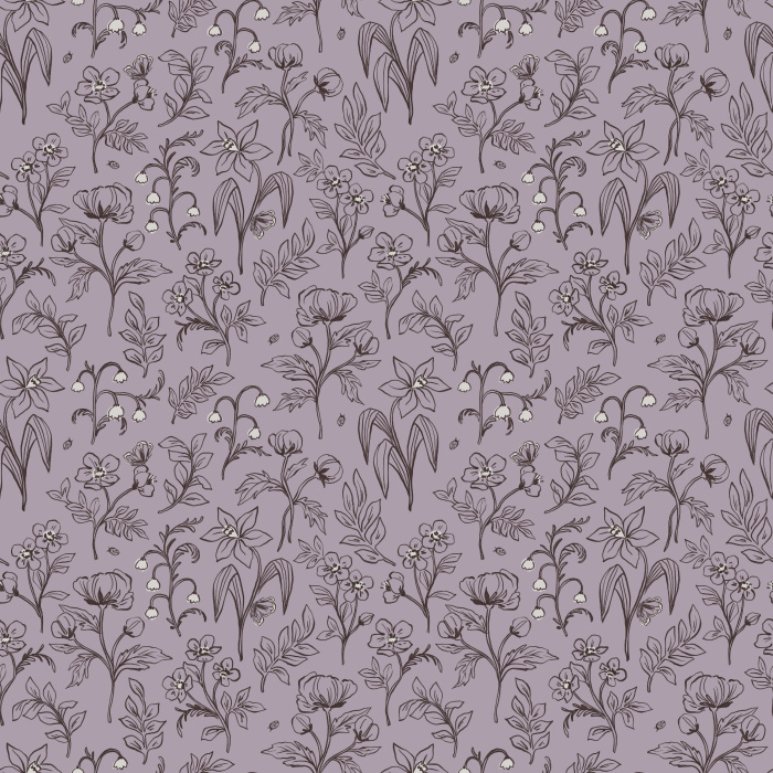 Brighten your home with the delicate charm of Sketched Wildflora wallpaper, featuring hand-drawn wildflower and botanical line art in soft taupe on a crisp white background.