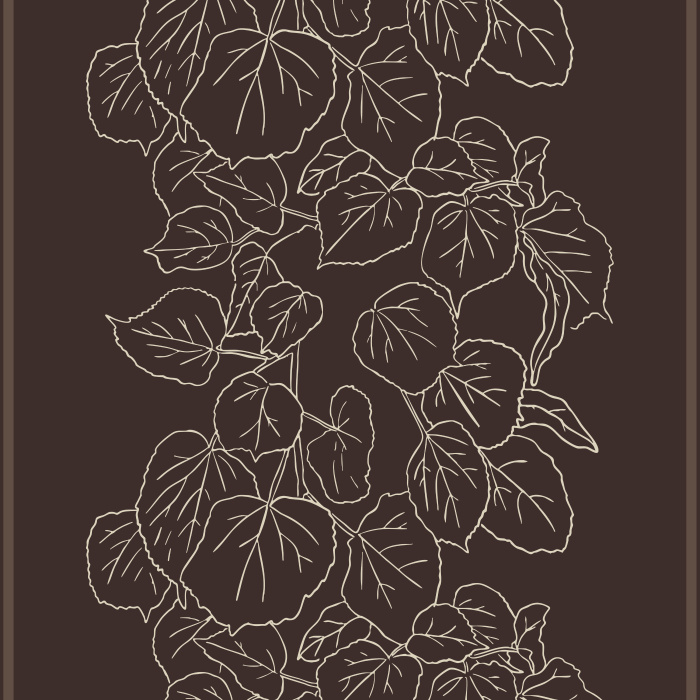 Create a striking, nature-inspired statement with Climbing Ivy wallpaper, featuring oversized hand-drawn ivy vines cascading vertically in elegant black line art on a soft off-white background.