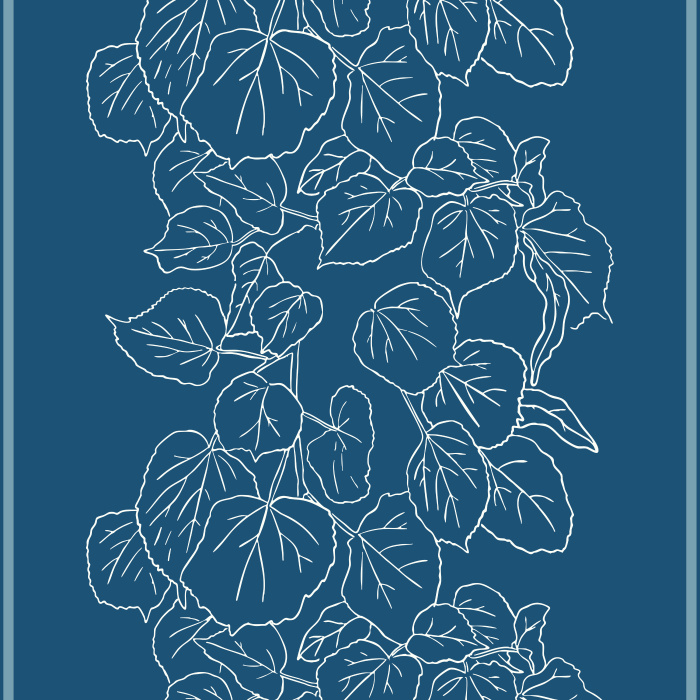 Create a striking, nature-inspired statement with Climbing Ivy wallpaper, featuring oversized hand-drawn ivy vines cascading vertically in elegant black line art on a soft off-white background.