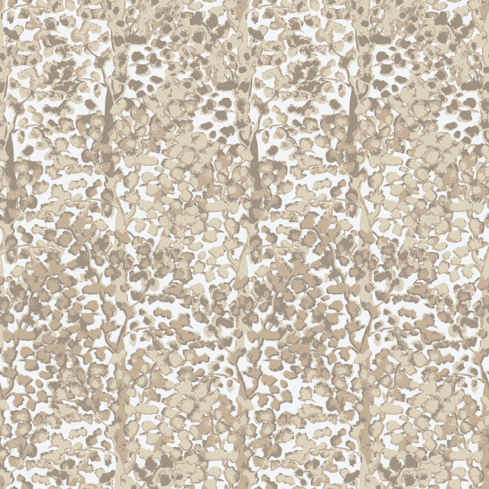 Transform your space with the whimsical beauty of Woodland Charm wallpaper, featuring an intricate woodland floral pattern in warm taupe, tan, and cream tones.