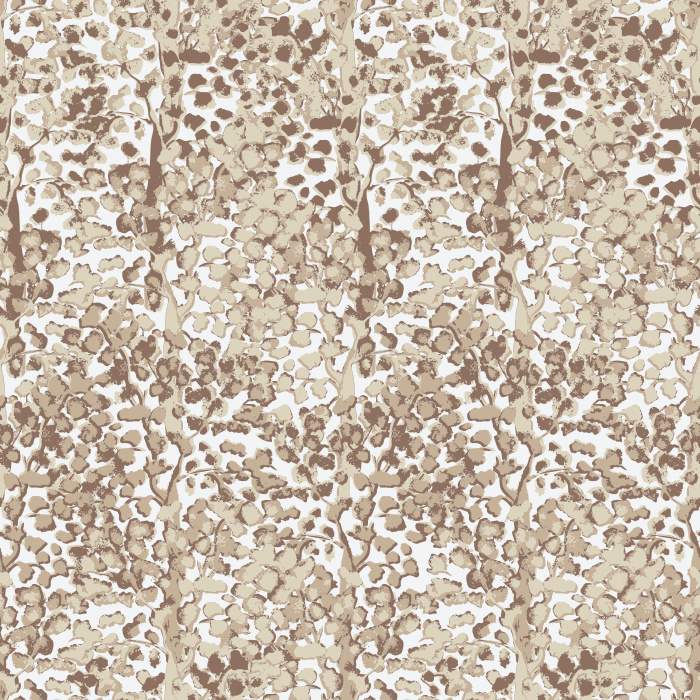 Transform your space with the whimsical beauty of Woodland Charm wallpaper, featuring an intricate woodland floral pattern in warm taupe, tan, and cream tones.