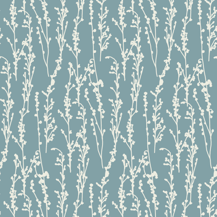 Bring the beauty of the outdoors in with Natural Sprigs wallpaper, featuring elegant hand-drawn botanical sprigs in black on a deep, forest green background.

