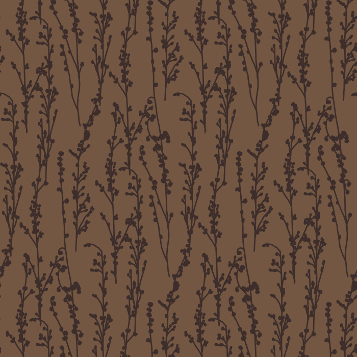 Bring the beauty of the outdoors in with Natural Sprigs wallpaper, featuring elegant hand-drawn botanical sprigs in black on a deep, forest green background.