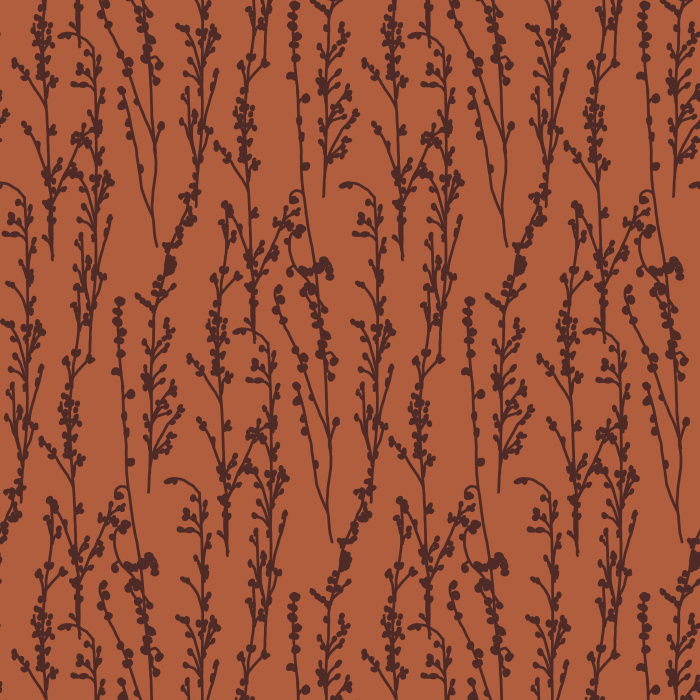 Bring the beauty of the outdoors in with Natural Sprigs wallpaper, featuring elegant hand-drawn botanical sprigs in black on a deep, forest green background.



