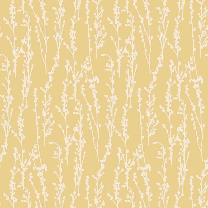 Bring the beauty of the outdoors in with Natural Sprigs wallpaper, featuring elegant hand-drawn botanical sprigs in black on a deep, forest green background.


