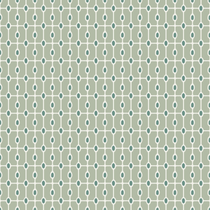 Add a touch of timeless sophistication to your interiors with Gridded Deco wallpaper, featuring a classic art deco-inspired geometric grid in muted gold on a rich navy blue background.