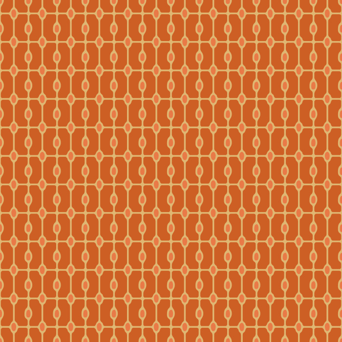 Add a touch of timeless sophistication to your interiors with Gridded Deco wallpaper, featuring a classic art deco-inspired geometric grid in muted gold on a rich navy blue background.