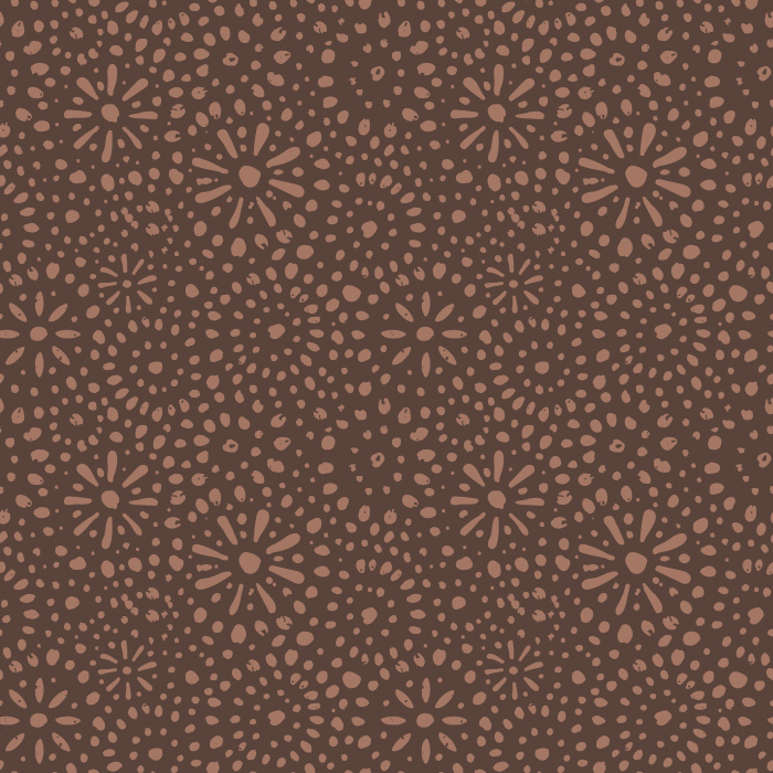Energize your space with Stardusted Boho wallpaper, featuring a playful dotted starburst pattern in warm tan on a rich, earthy red background.