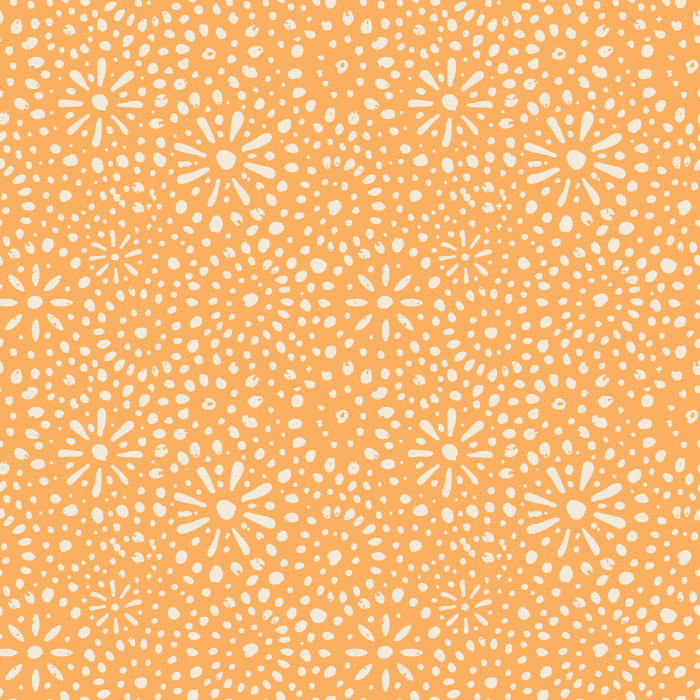 Energize your space with Stardusted Boho wallpaper, featuring a playful dotted starburst pattern in warm tan on a rich, earthy red background.