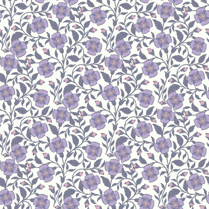 Elevate your space with Vintage Floral wallpaper, featuring a rich chocolate brown background adorned with delicate mauve and dusty rose hand-drawn blooms and leafy vines.