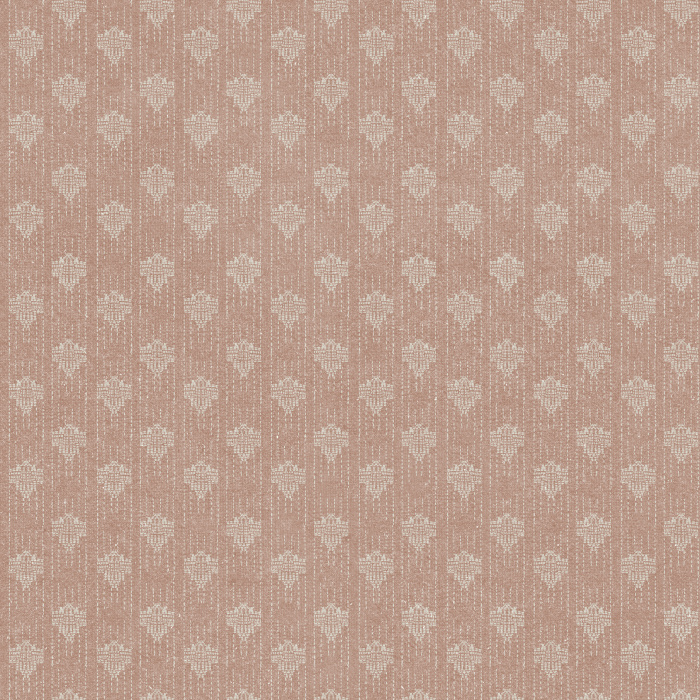 Bring a touch of subtle bohemian charm to your space with Boho Weave wallpaper, featuring a small-scale ikat-inspired motif in soft beige on a warm blush mauve background.