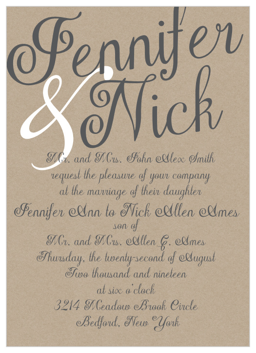 Share all of your wedding-day information with the carefully crafted design of our Elegant Kraft Wedding Invitation.