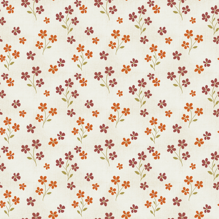 Add a sweet touch of whimsy to your space with Petal Parade wallpaper, featuring charming hand-drawn floral sprigs in soft blush pink and golden yellow on a warm cream background.