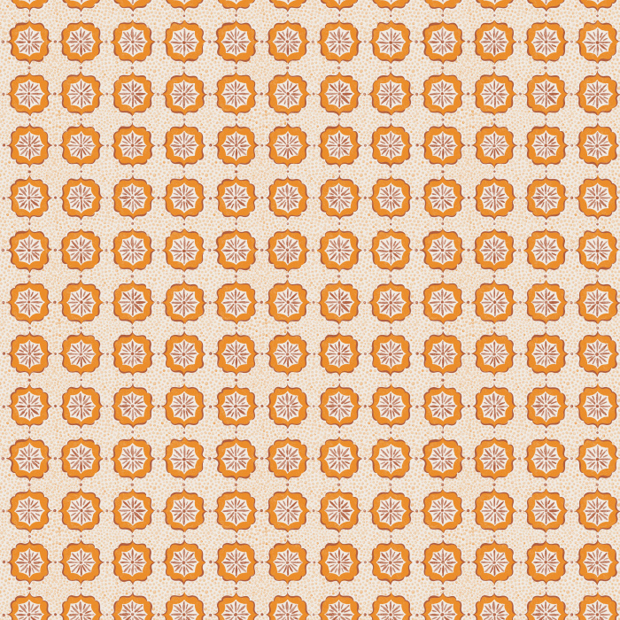 Starlet Lace wallpaper features a delicate geometric medallion pattern with soft, lace-inspired motifs in light green and cream tones, adding vintage-modern charm.