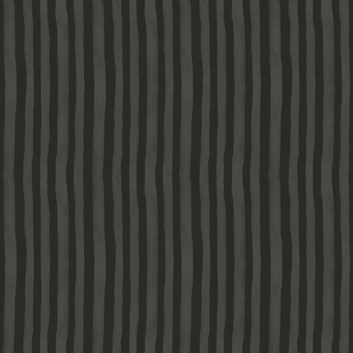 Handpainted Stripes wallpaper features playful, irregular vertical stripes in a warm blush pink and cream palette, adding a whimsical, artistic touch to any space.