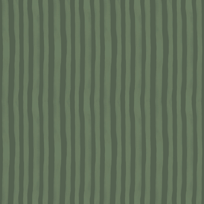 Handpainted Stripes wallpaper features playful, irregular vertical stripes in a warm blush pink and cream palette, adding a whimsical, artistic touch to any space.