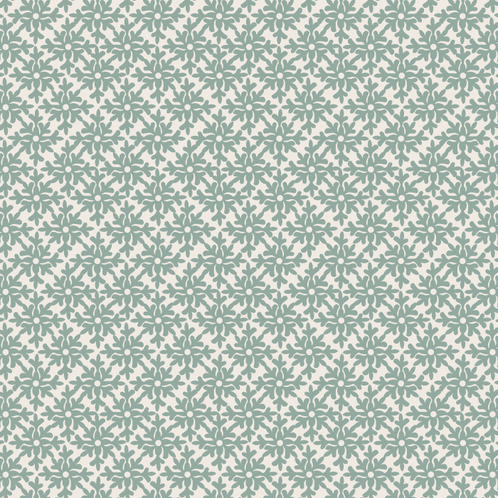 Underwater Tile wallpaper features a rich navy blue background with intricate cream botanical tile motifs, creating a striking blend of classic and coastal style.