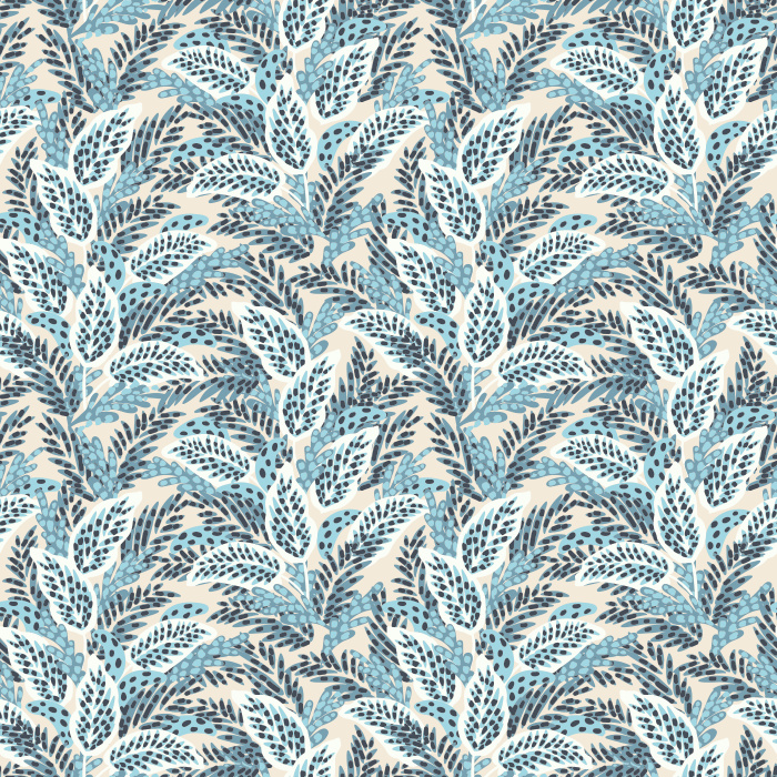 Camouflage Leaves wallpaper features a lively blend of olive green, sage, and muted mauve leaves on a cream background, creating an organic, botanical pattern.
