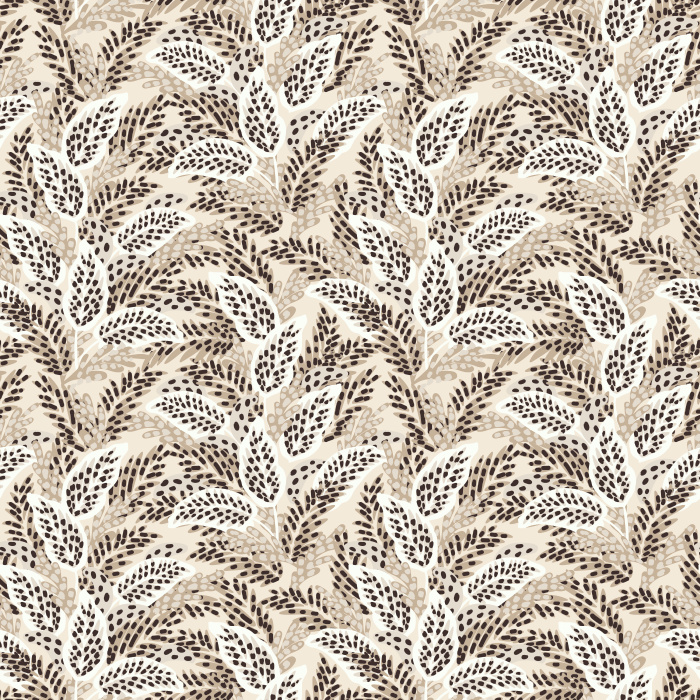 Camouflage Leaves wallpaper features a lively blend of olive green, sage, and muted mauve leaves on a cream background, creating an organic, botanical pattern.