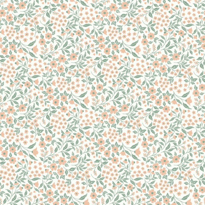 Summer Gardenia wallpaper features a lush, vintage-inspired botanical print with white gardenias and leafy green vines on a rich emerald background.