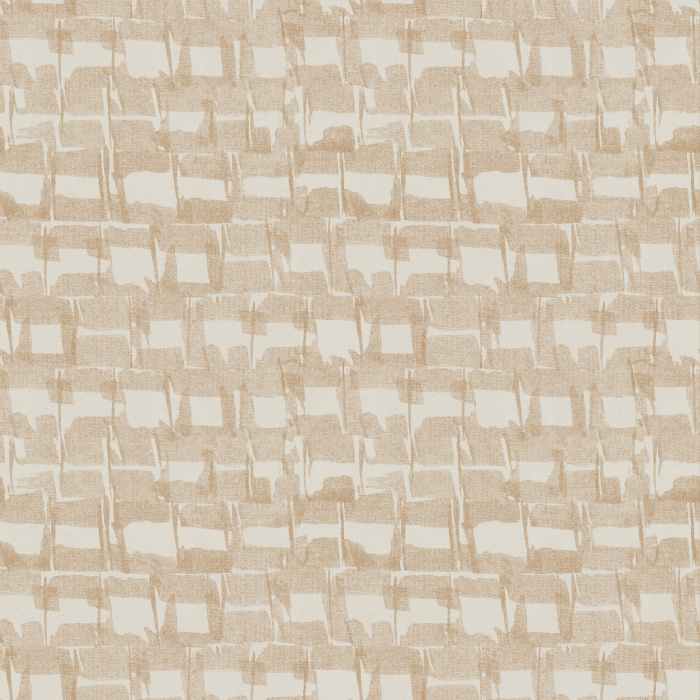 Irregular Marks wallpaper features a modern hand-painted pattern of uneven beige brush marks on a warm cream background, bringing organic movement to your walls.