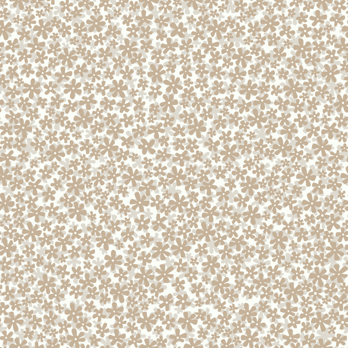 Ditsy Retro Daisy wallpaper features a charming, small-scale daisy floral pattern in soft pink and white, bringing playful vintage vibes to any nursery.