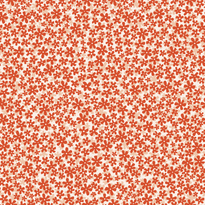 Ditsy Retro Daisy wallpaper features a charming, small-scale daisy floral pattern in soft pink and white, bringing playful vintage vibes to any nursery.