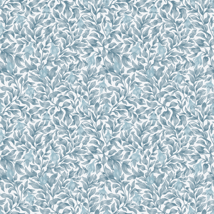 Heirloom Bloom wallpaper features a delicate leafy vine pattern in soft sage green on a warm cream background, creating a timeless botanical look.