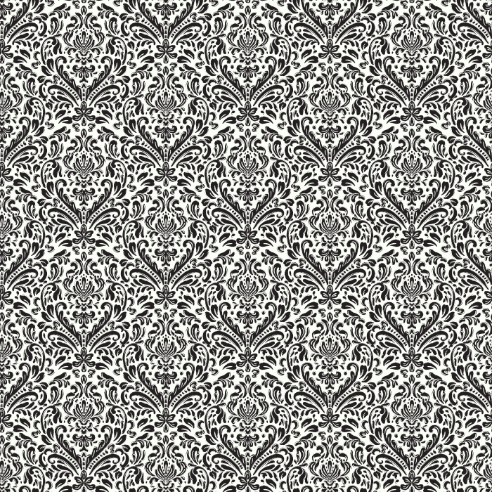 Handmade Damask wallpaper features a timeless, hand-drawn damask motif in soft gray on a warm cream background, offering elegant texture and sophistication.