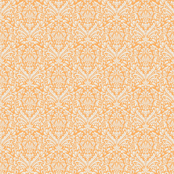 Handmade Damask wallpaper features a timeless, hand-drawn damask motif in soft gray on a warm cream background, offering elegant texture and sophistication.