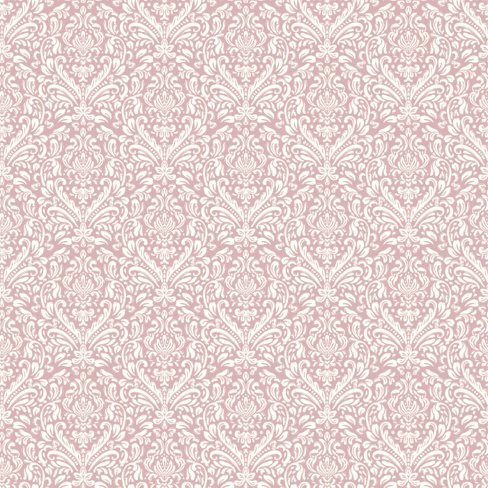 Handmade Damask wallpaper features a timeless, hand-drawn damask motif in soft gray on a warm cream background, offering elegant texture and sophistication.