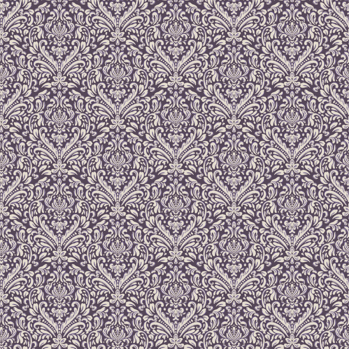 Handmade Damask wallpaper features a timeless, hand-drawn damask motif in soft gray on a warm cream background, offering elegant texture and sophistication.