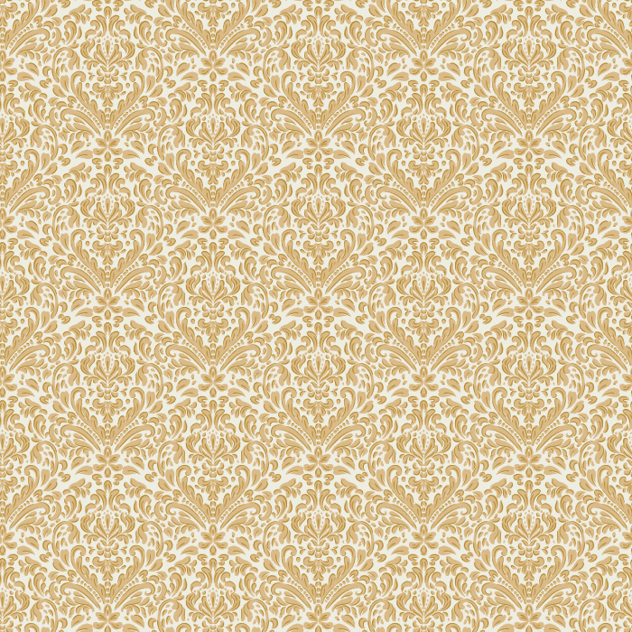 Handmade Damask wallpaper features a timeless, hand-drawn damask motif in soft gray on a warm cream background, offering elegant texture and sophistication.