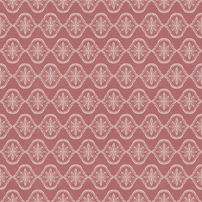 Botanique Royale wallpaper features an elegant medallion pattern with delicate botanical motifs in muted blue-gray and soft slate.