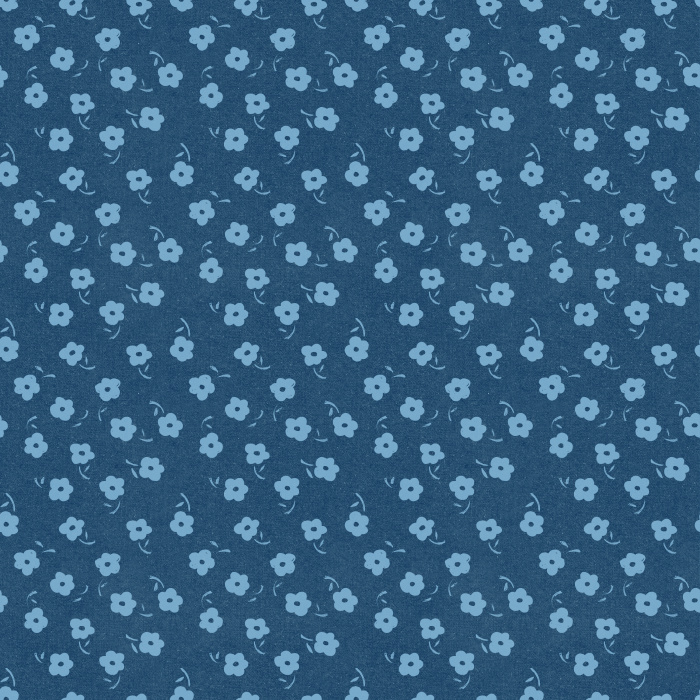 Full Bloom wallpaper features a playful, ditsy floral pattern with cream blossoms on a muted sage green background for a fresh cottage look.