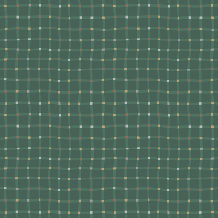 Full Bloom wallpaper features a playful, ditsy floral pattern with cream blossoms on a muted sage green background for a fresh cottage look.