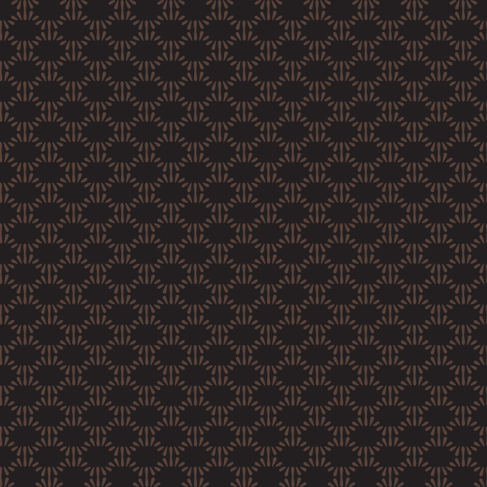 Dashed Geo wallpaper features a modern geometric pattern with deep blue dashes forming medallions on a soft blue-gray background.