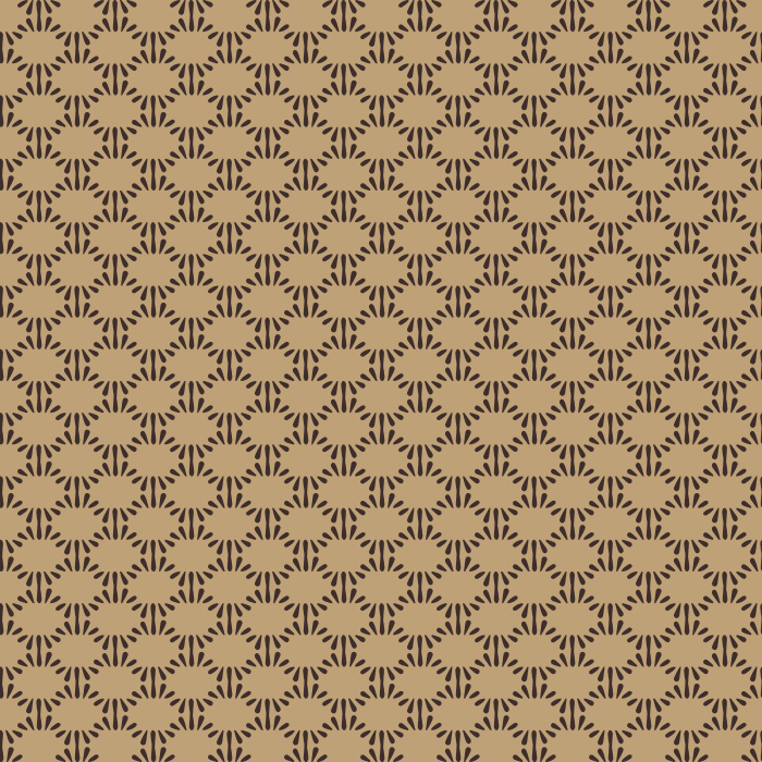 Dashed Geo wallpaper features a modern geometric pattern with deep blue dashes forming medallions on a soft blue-gray background.