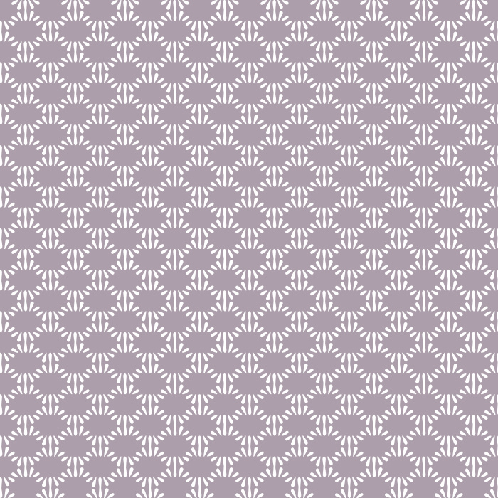 Dashed Geo wallpaper features a modern geometric pattern with deep blue dashes forming medallions on a soft blue-gray background.