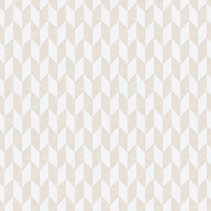 Herringbone Echo wallpaper features a bold geometric herringbone pattern in warm beige and soft cream for a modern yet timeless look.