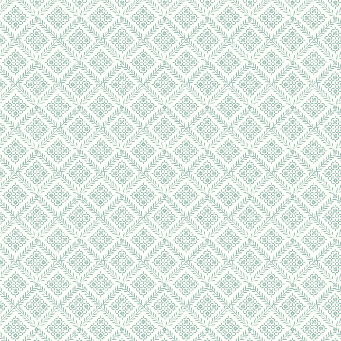 Blue and white geometric tile wallpaper inspired by Greek islands, perfect for adding coastal charm to any space.
