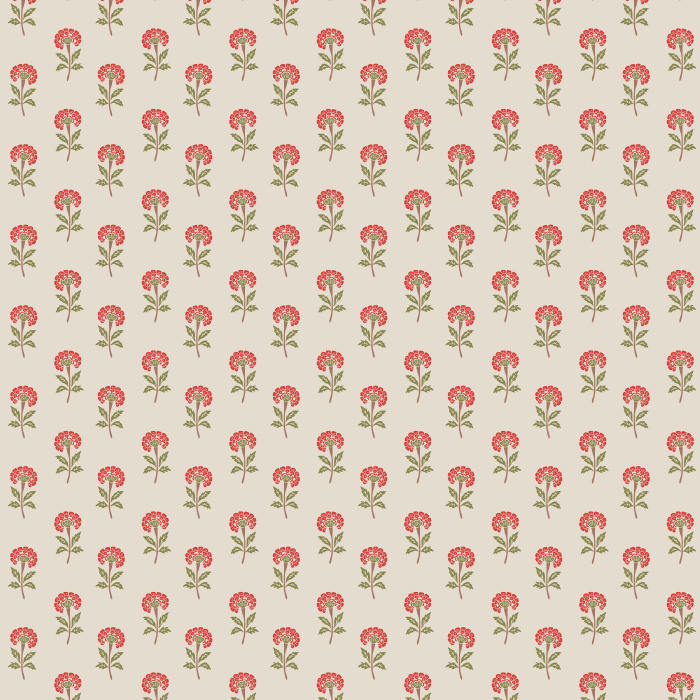 Vintage-inspired floral wallpaper with carved-style pink blooms, ideal for kids’ rooms, nurseries, and cozy cottage spaces.