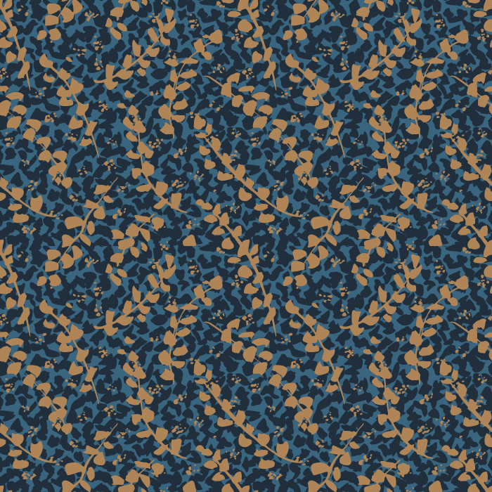 Rust-red leaf wallpaper with a flowing, nature-inspired pattern, ideal for bedrooms, living rooms, and cozy interiors.