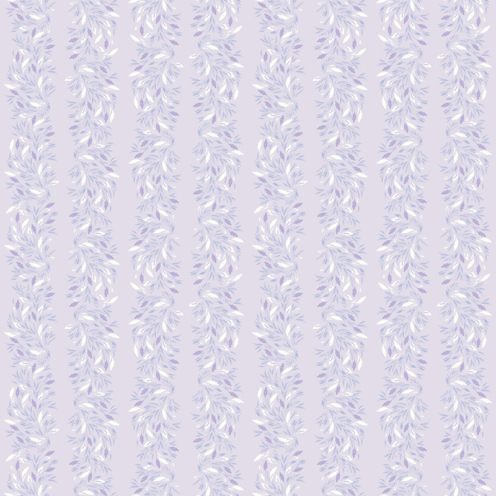 Vertical floral stripe wallpaper in soft taupe on cream, adding timeless elegance to bedrooms, dining rooms, or hallways.