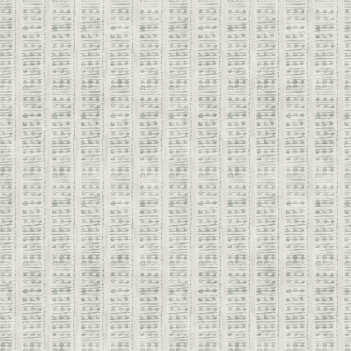 Subtle woven stripe wallpaper in muted sage and cream, adding warmth and natural texture to any living space.