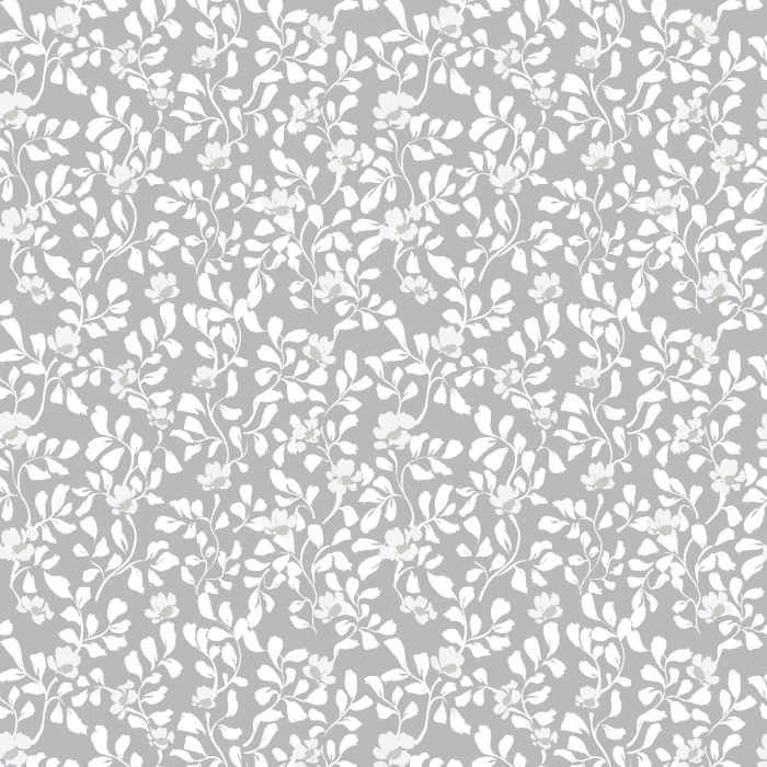 Create a serene and romantic atmosphere with our Feminine Floral wallpaper, featuring soft white and peach blooms on muted sage green.